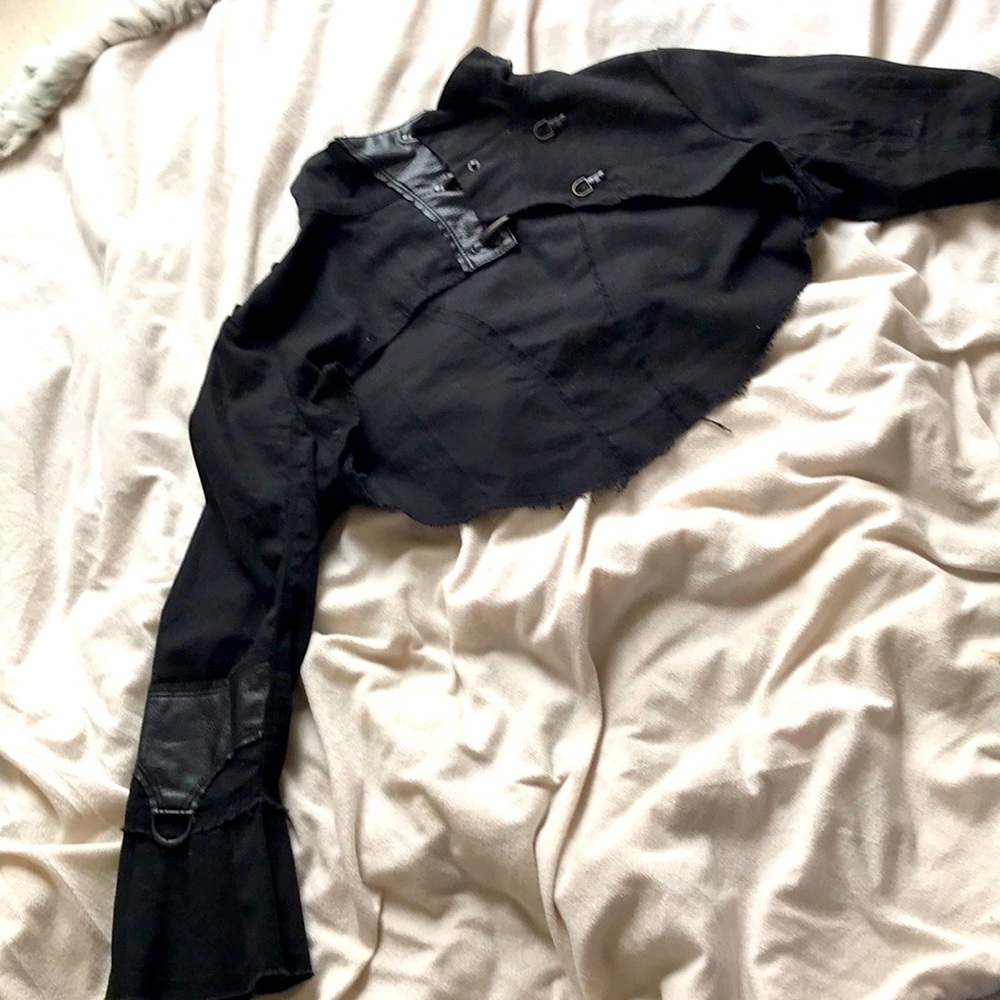Lip Service Black Steampunk Shoulder Covers/Long Sleeves — Medium